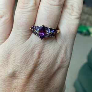 Elegant Purples and Gold Women's Ring